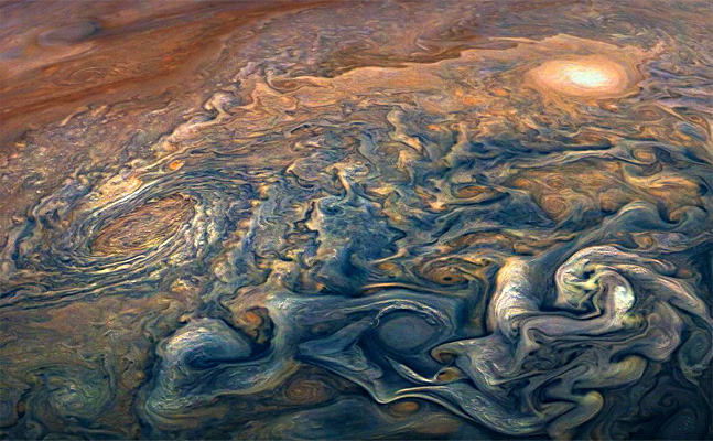 Jupiter storm clouds