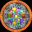 Round stained glass window