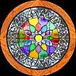 Round stained glass window